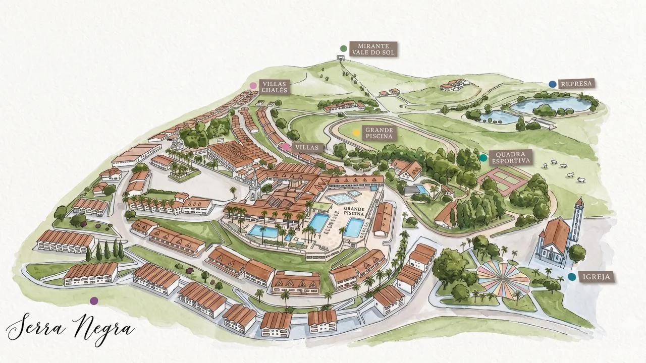 Mapa de localização do Hotel Vale do Sol